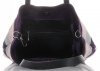 Vittoria Gotti Modna Kolorowa Torba Skórzana w Paski firmowy Shopper Made in Italy Multikolor Fioletowa